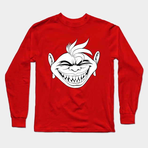 Grinning Gremlin - Lines Long Sleeve T-Shirt by jitterteez